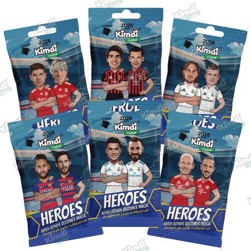 بسته کیمدی فوتبال 2026 Heroes- پک 6 تایی ویژه کلکسیونر های نقره ای
