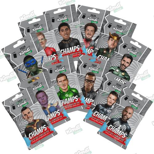 بسته کیمدی فوتبال 2026 Champs- پک 12 تایی ویژه کلکسیونر های طلایی