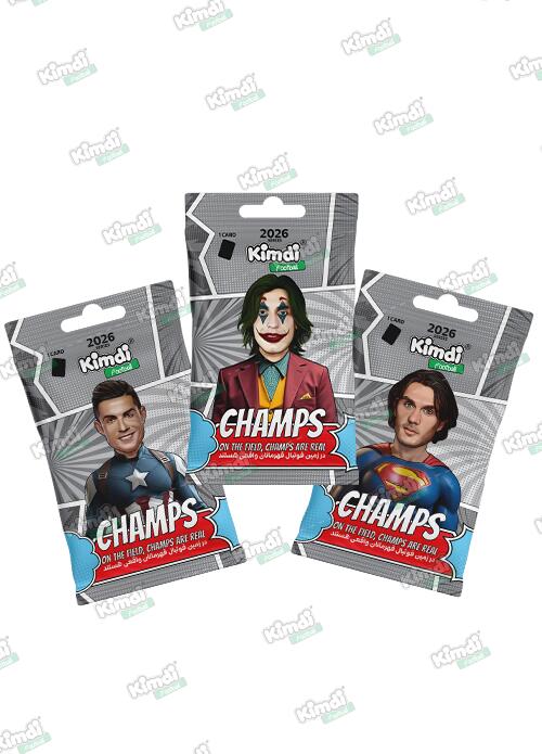 بسته کیمدی فوتبال 2026 Champs- پک 3 تایی ویژه کلکسیونر های برنزی