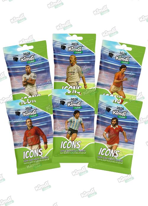 بسته کیمدی فوتبال 2026 Icons- پک 6 تایی ویژه کلکسیونر های نقره ای